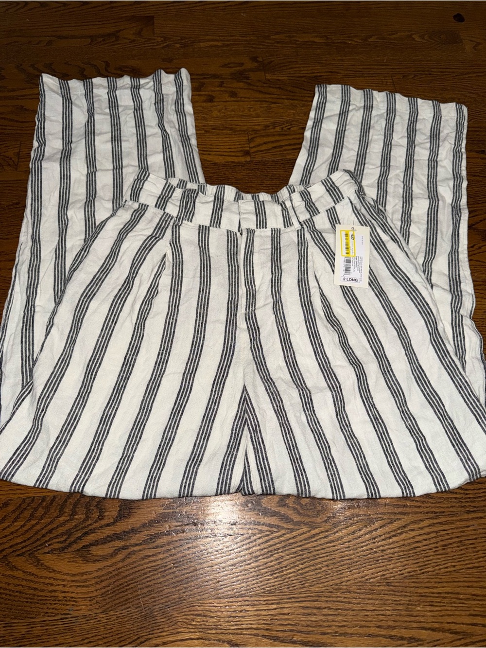 a new day White and Black Striped Boot Cut Pants - Picture 1 of 2
